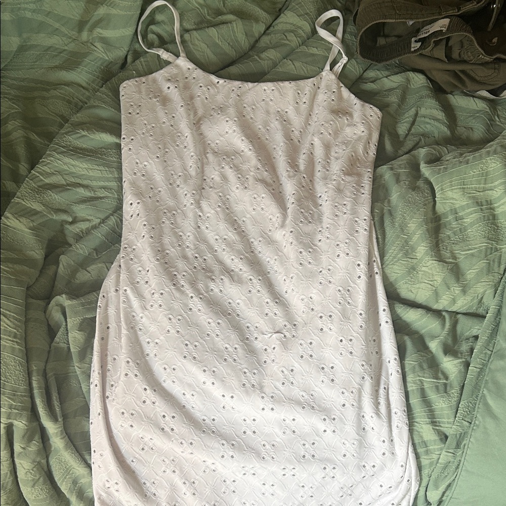 NOBO White Eyelet Casual Kids Dress